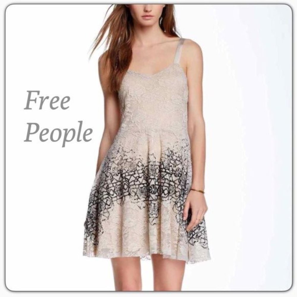 LFree People Lace Dress with Adjustable Straps Size Medium